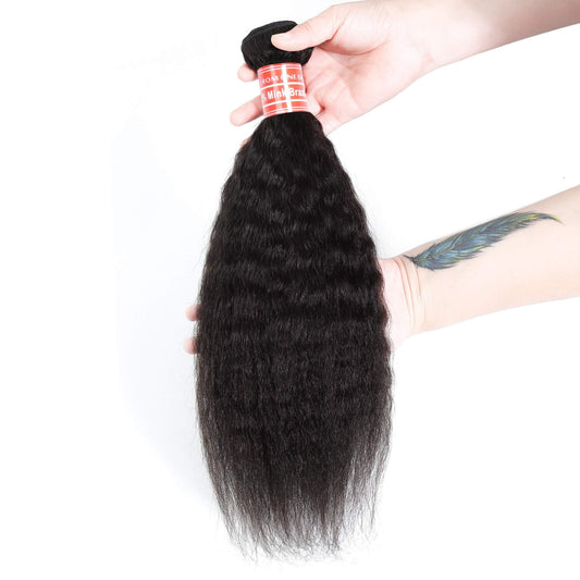 kinky straight human hair bundles 1 bundle