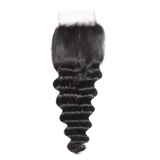 loose deep wave transparent lace closure hair 1