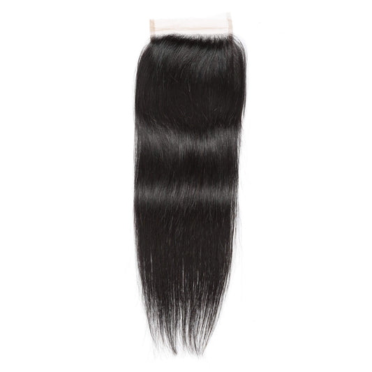 straight human hair transparent lace closure 2