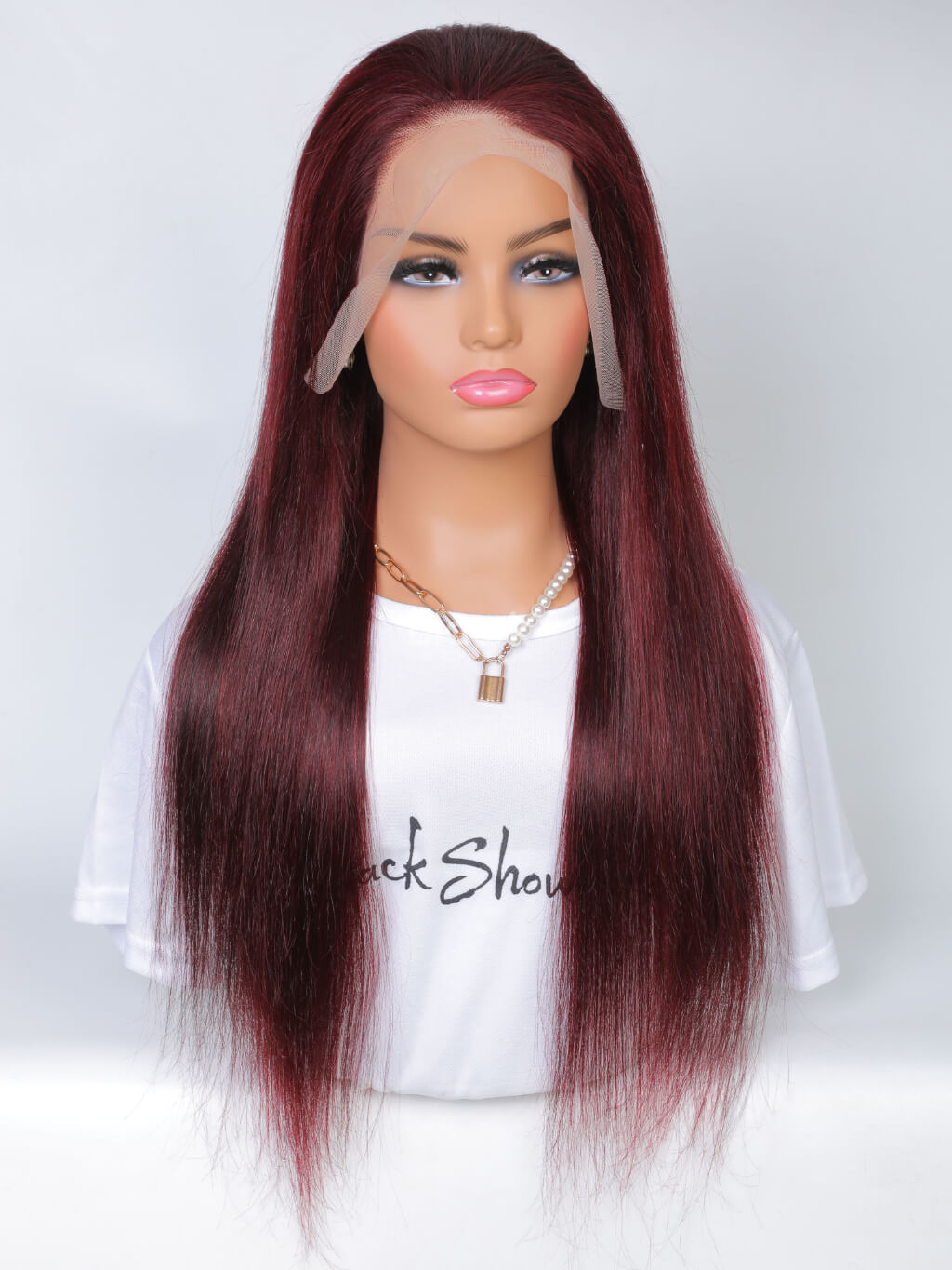 99j human hair 13x4 transparent lace wig straight hair 2