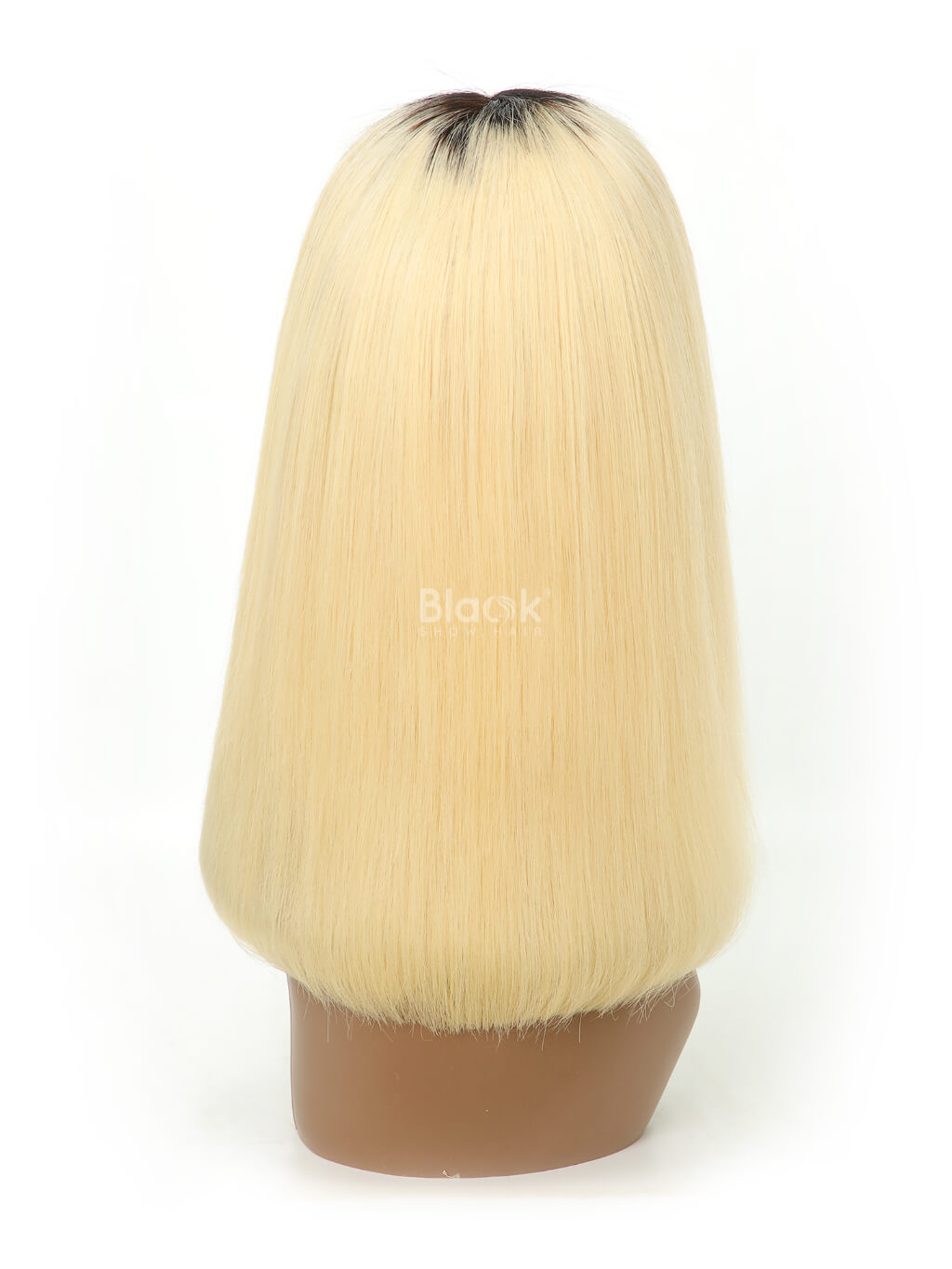 blonde 13x4 lace front bob wig with dark roots 4