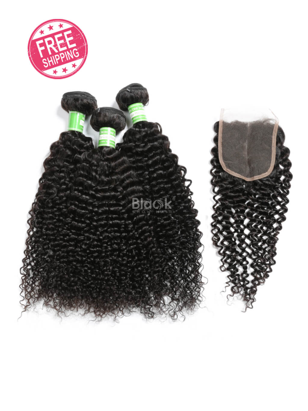 curly weave bundles with closure 4x4 indian hair