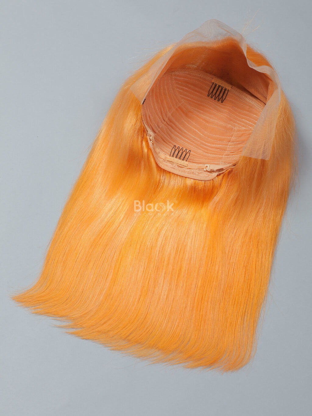 ginger orange 13x4 transparent lace bob wig 4