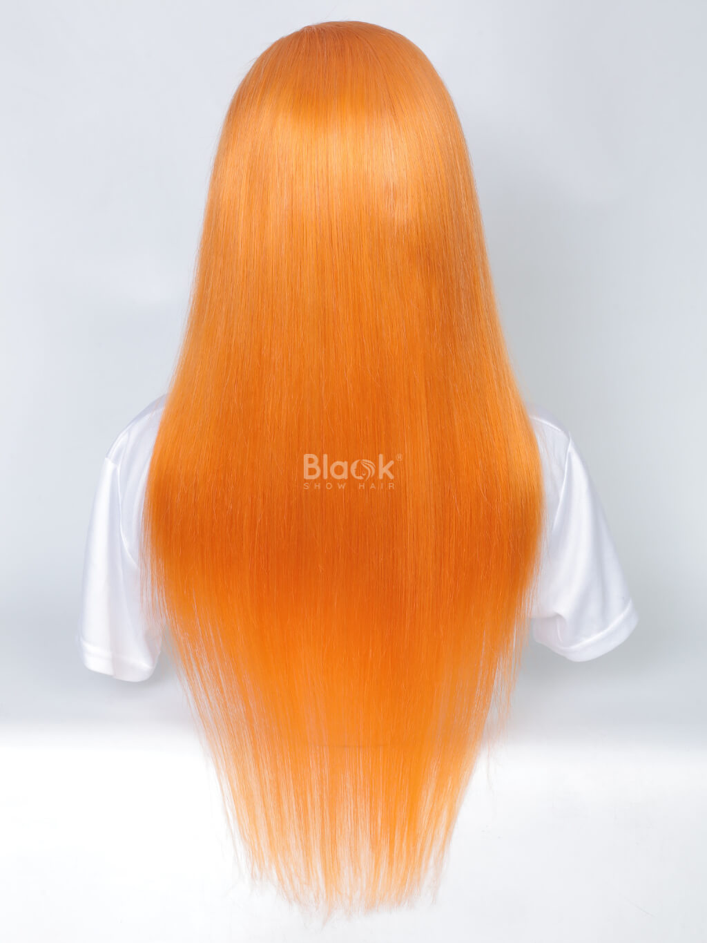 ginger orange 13x4 transparent lace frontal wig straight hair 3