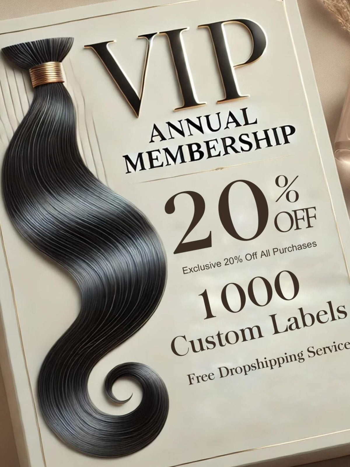 Cart Vip VIP Annual Membership – Black Show Hair