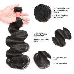 body wave human hair bundles 1 bundle 6