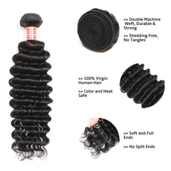 deep wave human hair bundles 1 bundle 7