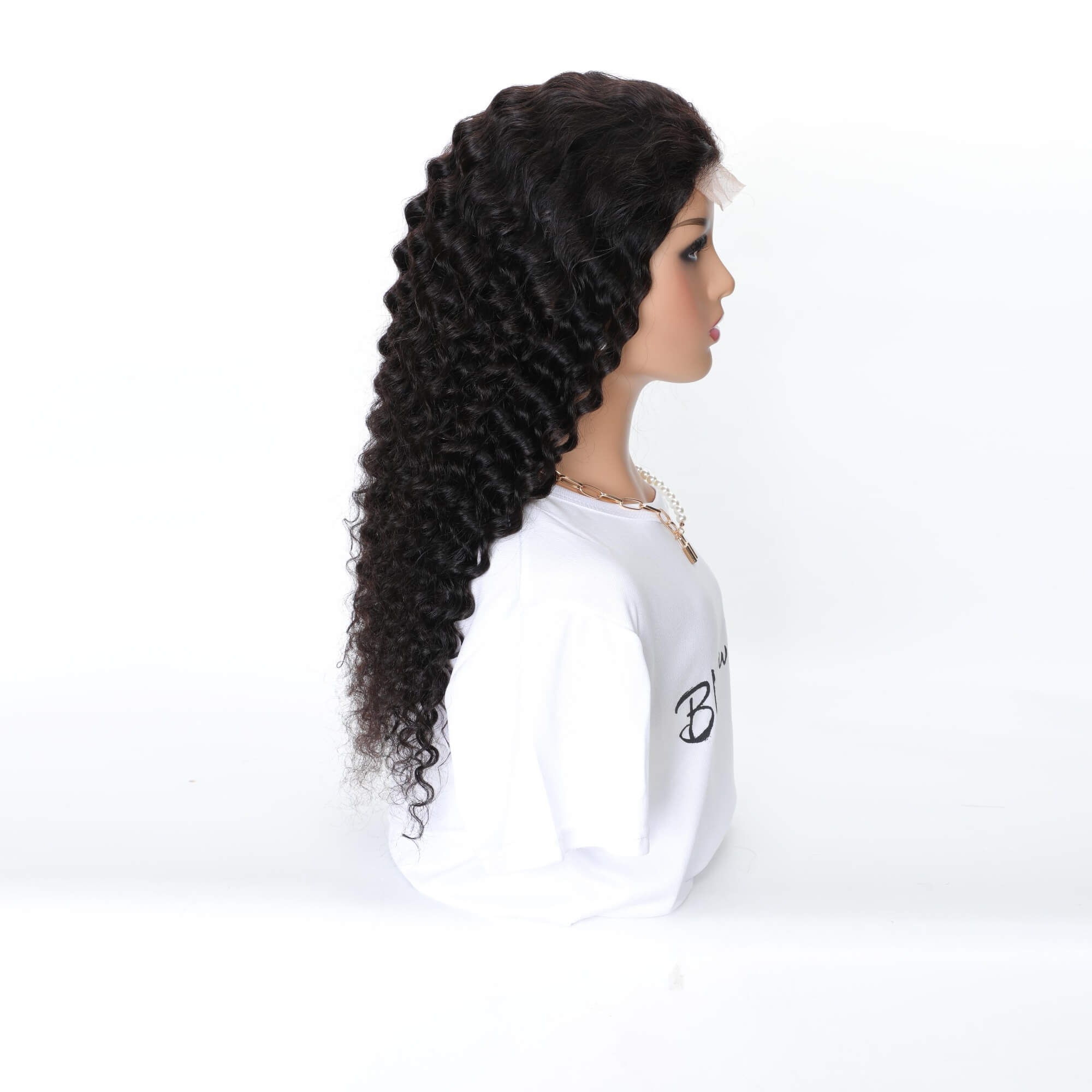 Deep Wave Closure 100% Human Hair Deep Wave 4x4 & 5x5 Transparent Lace Closure Wigs ...