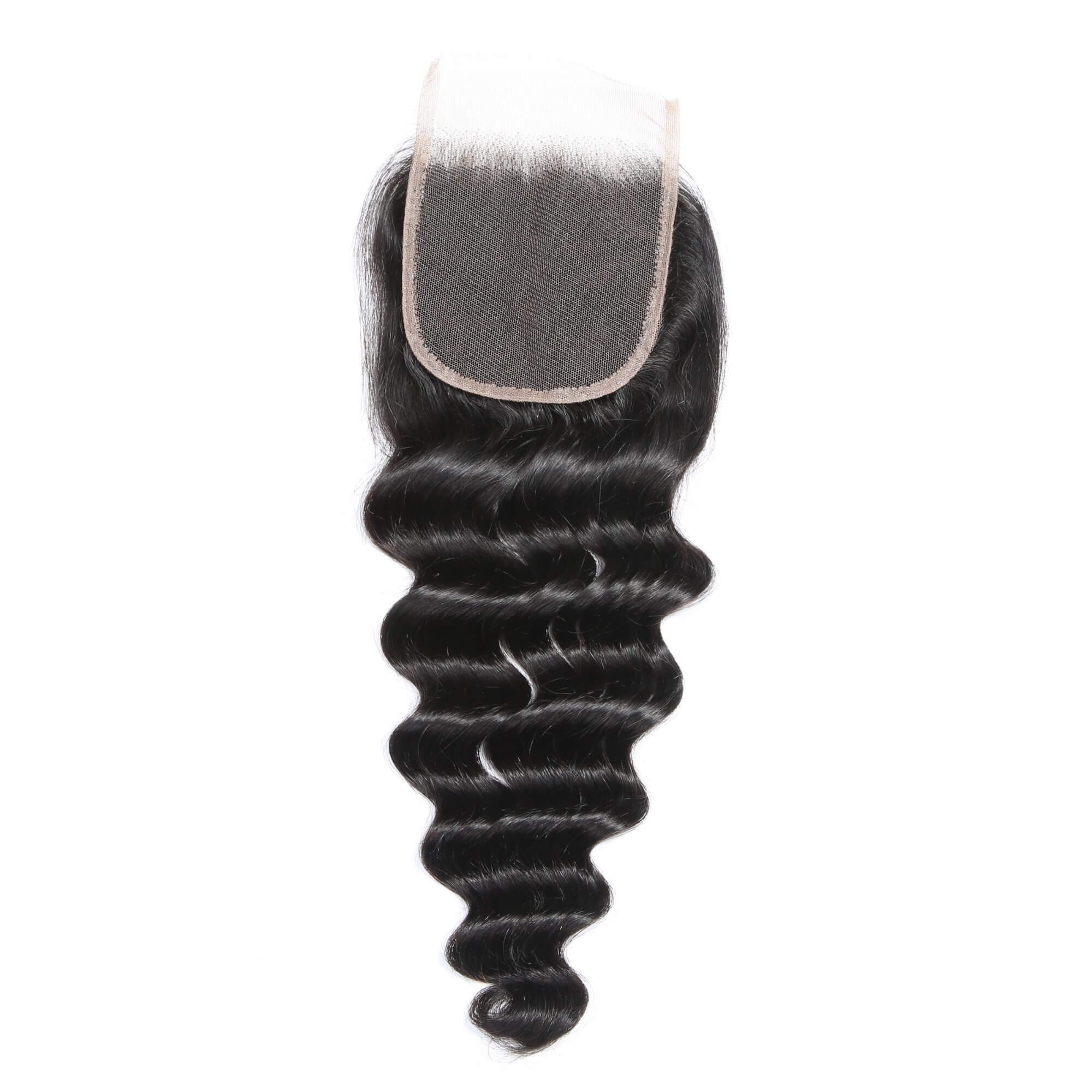 loose deep wave transparent lace closure hair