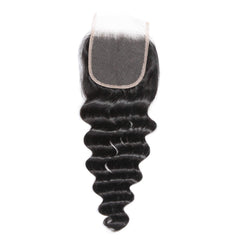 loose deep wave transparent lace closure hair