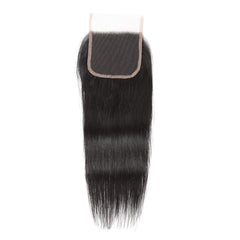 straight human hair transparent lace closure 1
