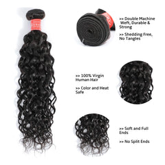 water wave human hair bundle 1 bundle 3