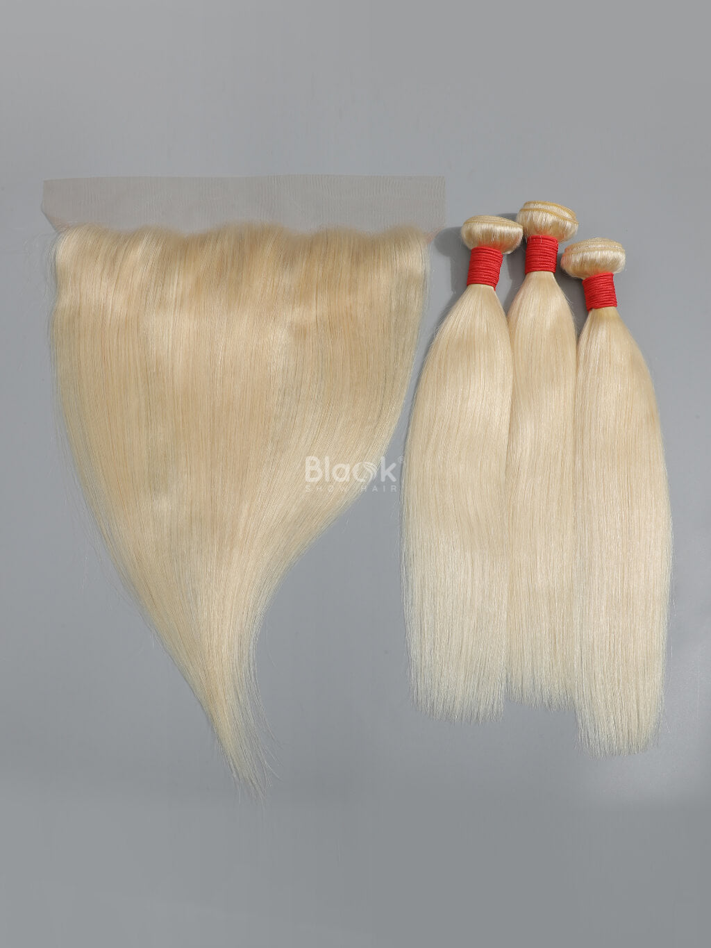613 Blonde Straight Hair Bundles with 13x4 Frontal Human Hair Bundle Deal