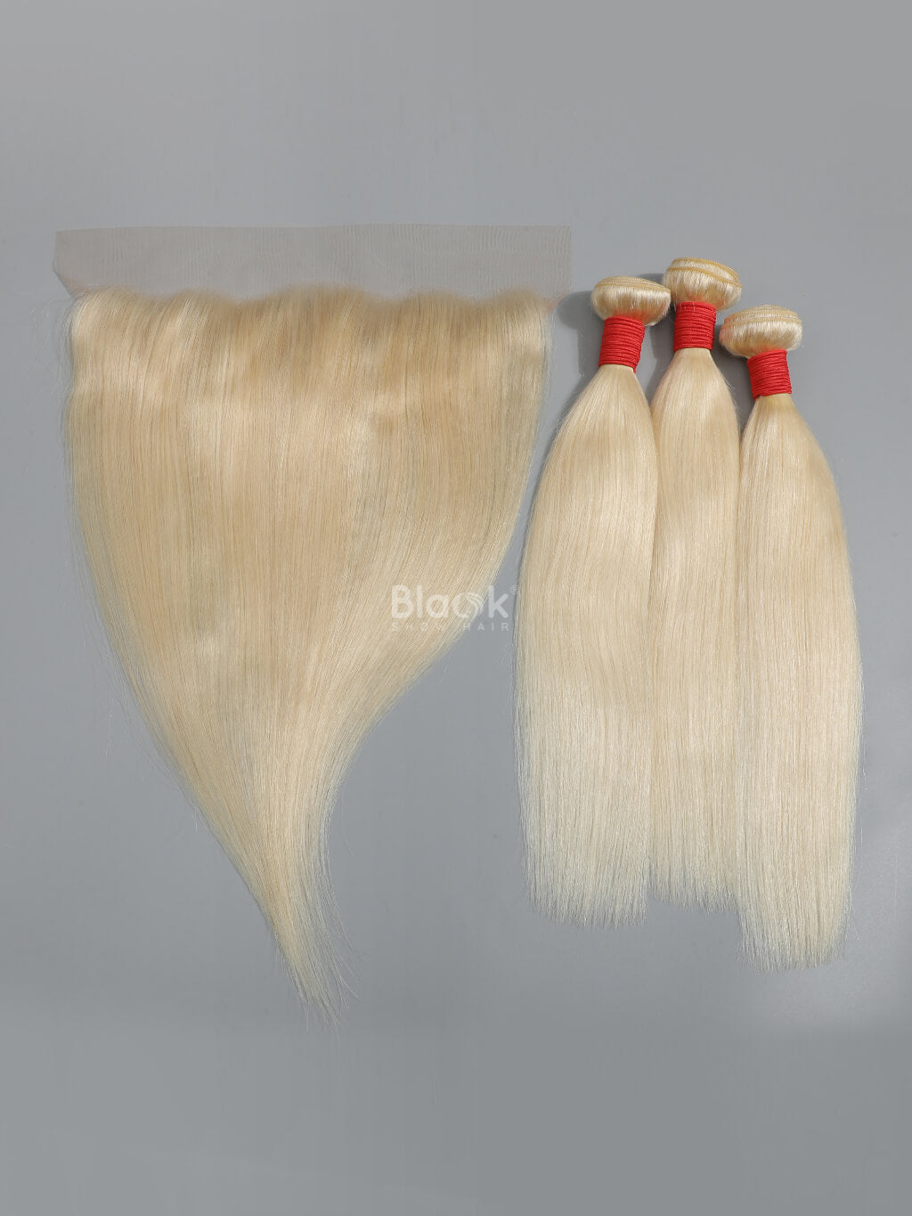 613 blonde hair bundles with frontal straight hair 2