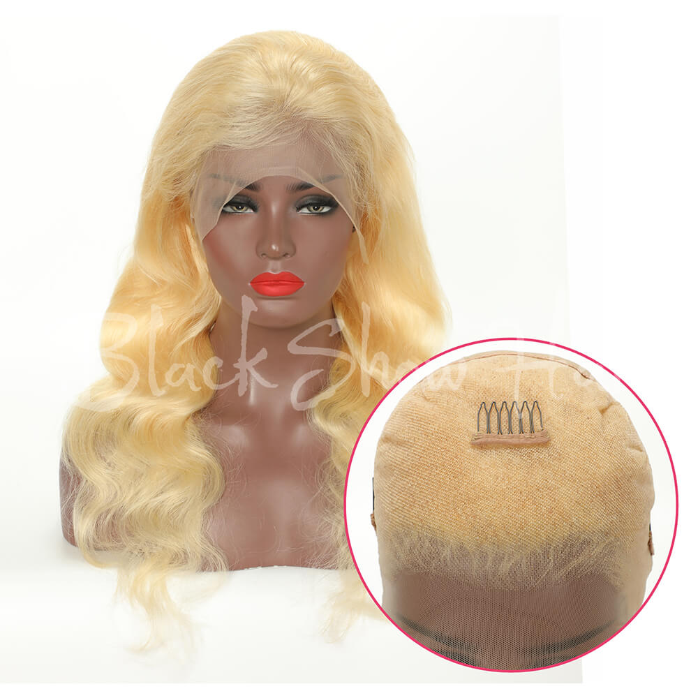 613 blonde hair full lace wig body wave - Black Show Hair