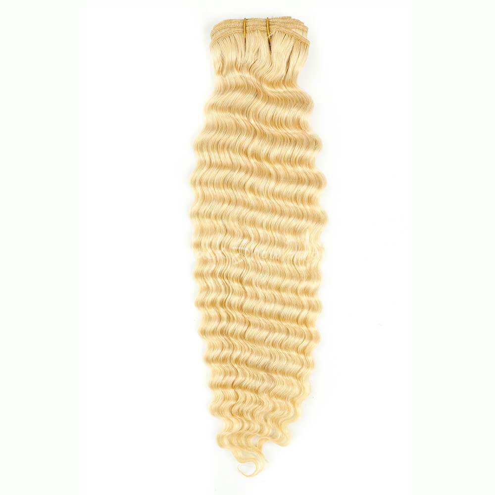 613 blonde hair weaves deep wave