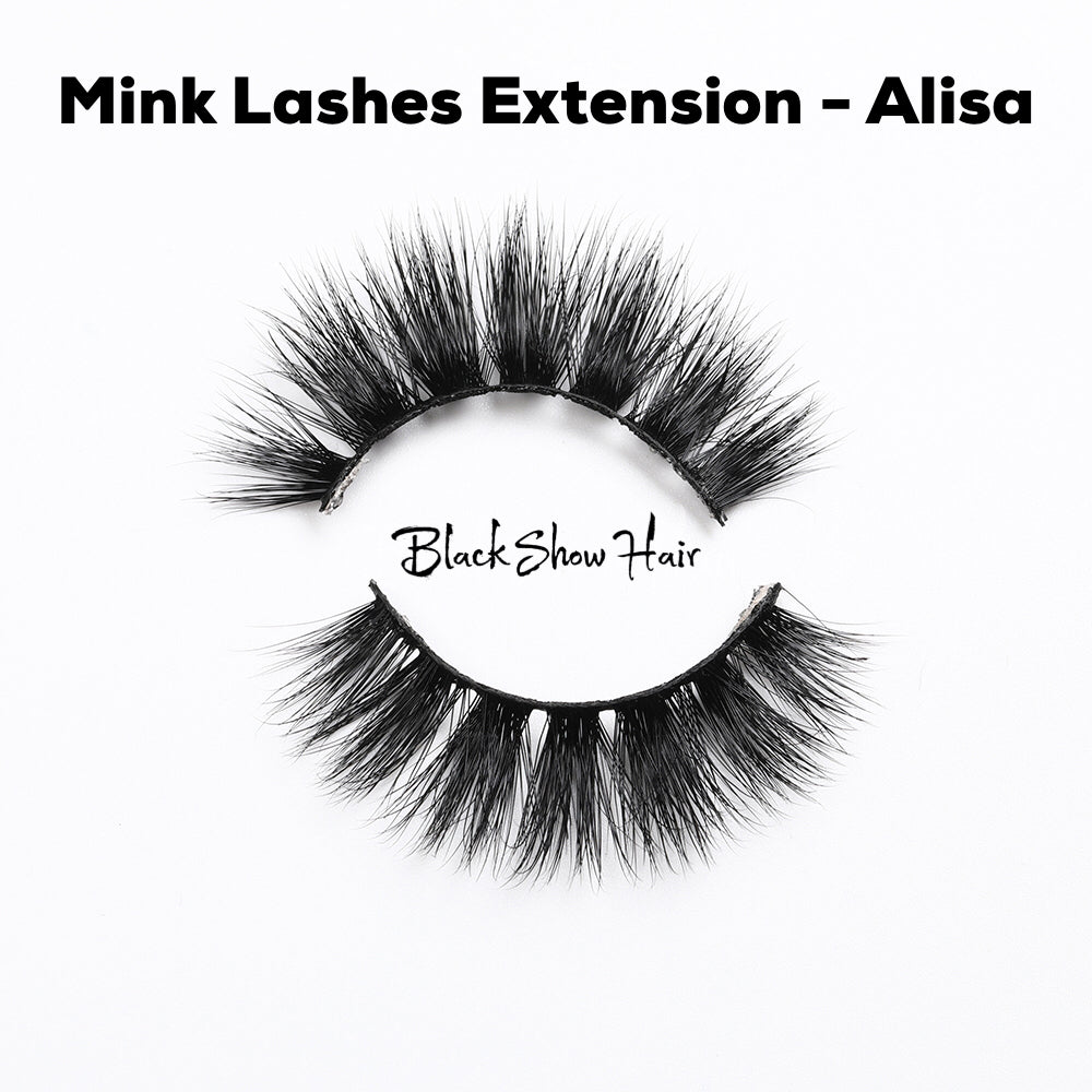 3D Mink Lashes Extension - Alisa - Black Show Hair