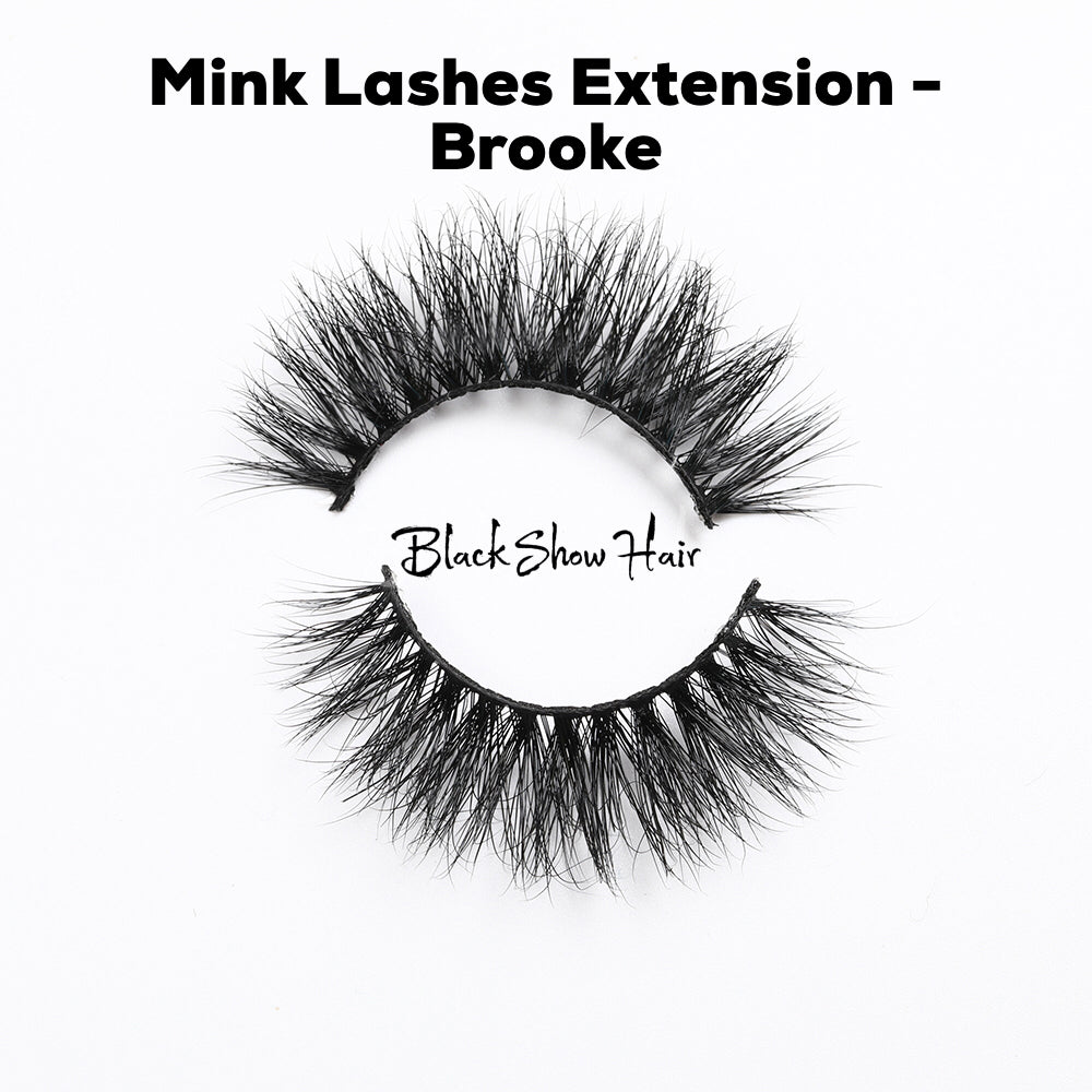 3D Mink Lashes Extension - Brooke - Black Show Hair