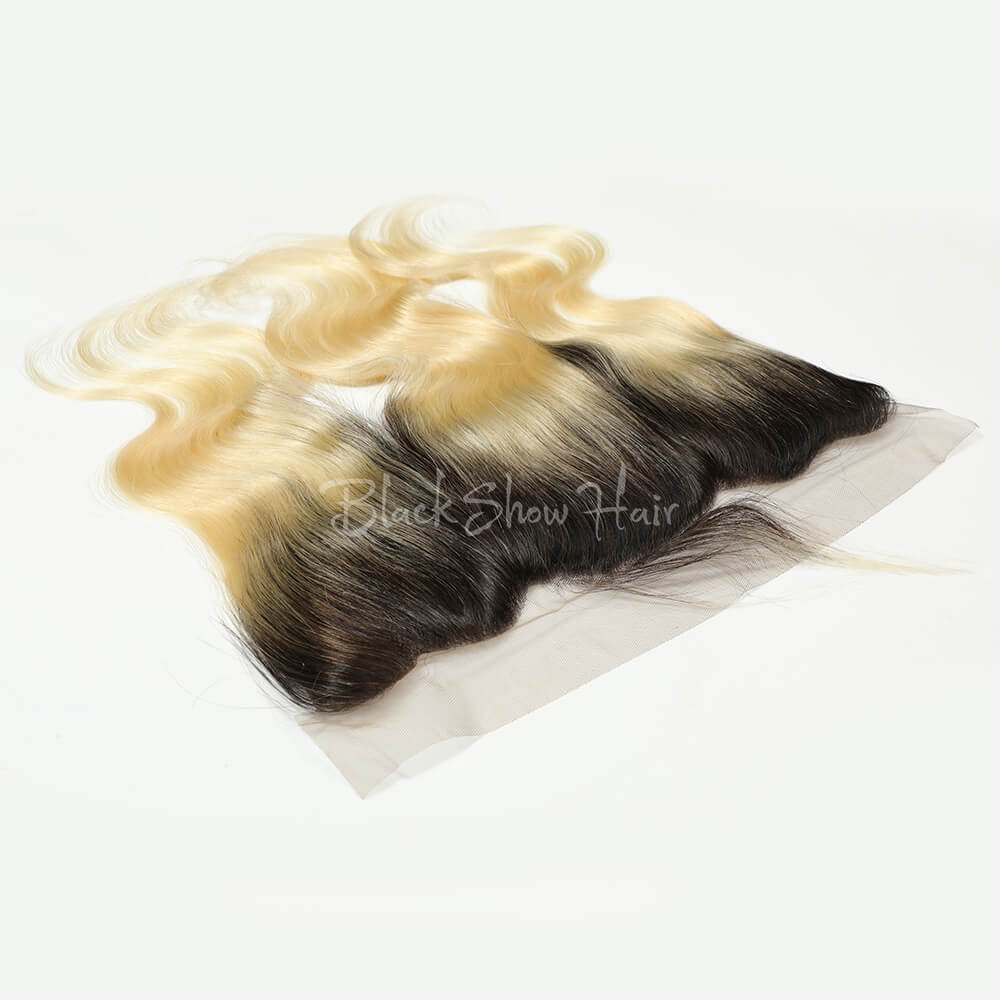 T1B/613 Ombre  Blonde Body Wave Lace Frontal - Black Show Hair