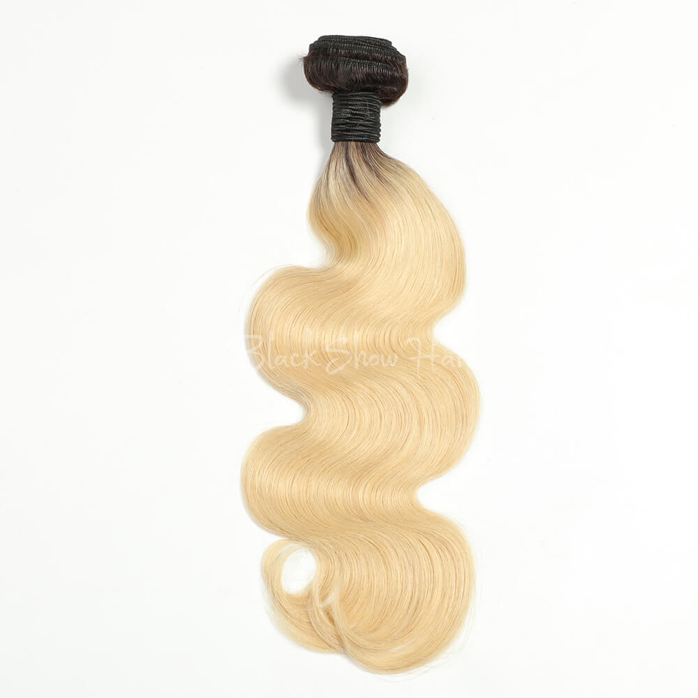 T1b/613 Ombre Blonde Hair Bundle Body Wave - Black Show Hair