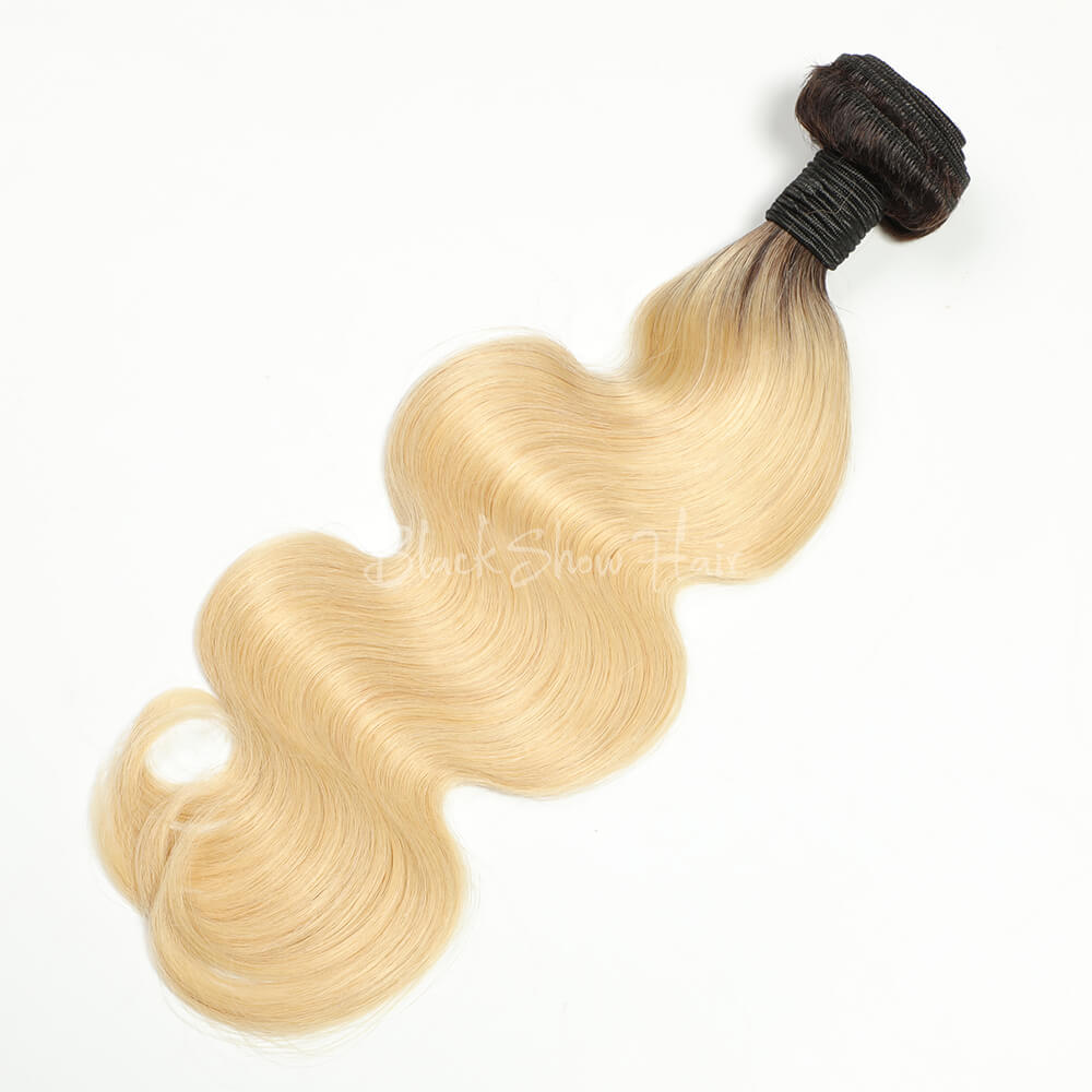 T1b/613 Ombre Blonde Hair Bundle Body Wave - Black Show Hair