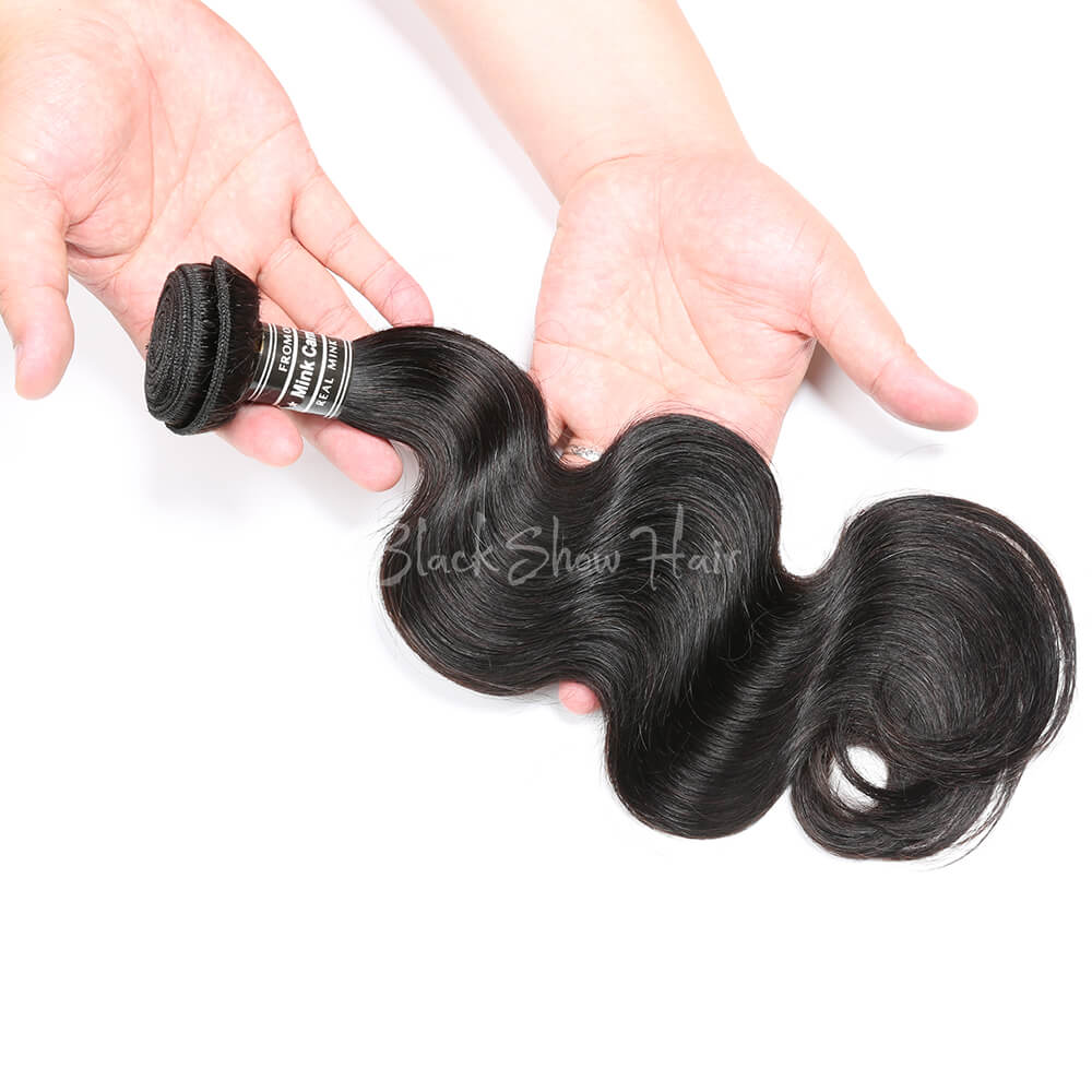Virgin Cambodian Body Wave Hair Bundles - Black Show Hair