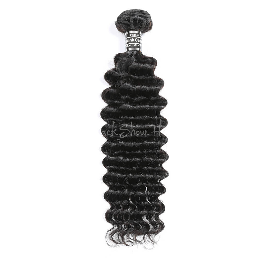 Virgin Cambodian Deep Wave Hair Bundles - Black Show Hair