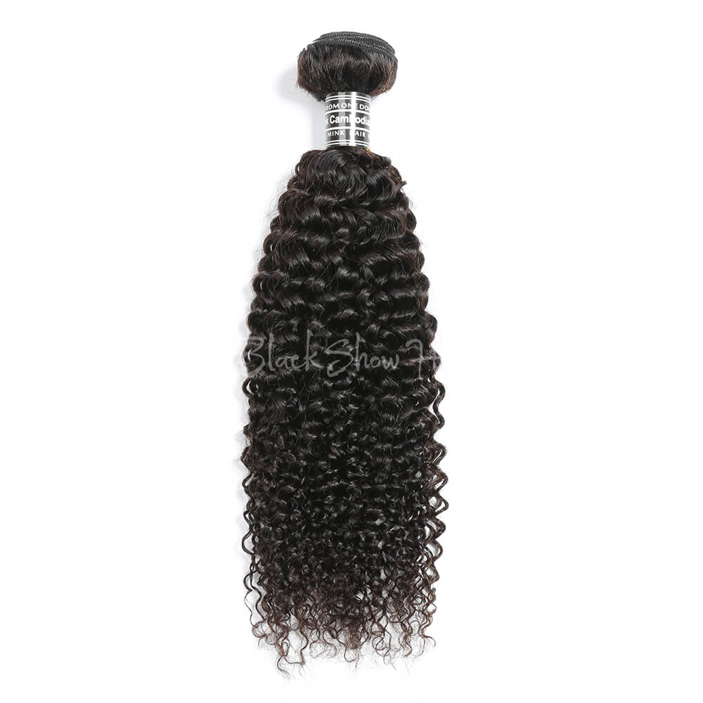Virgin Cambodian Jerry Curly Hair Bundles - Black Show Hair