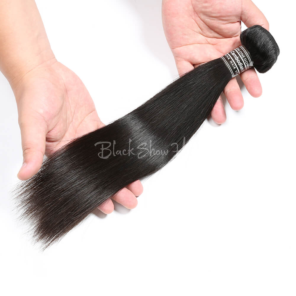 Virgin Cambodian Straight Hair Bundles - Black Show Hair