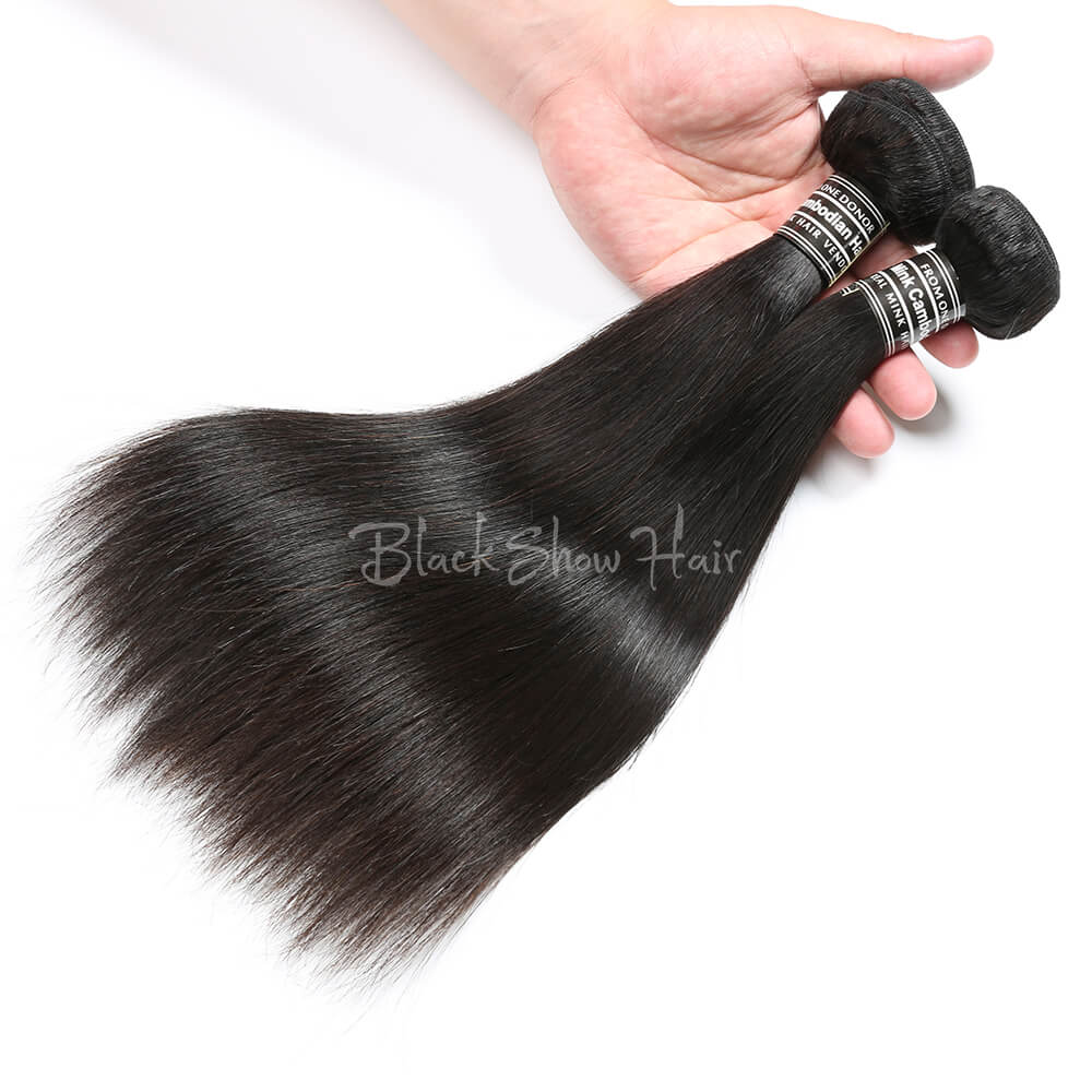 Virgin Cambodian Straight Hair Bundles - Black Show Hair