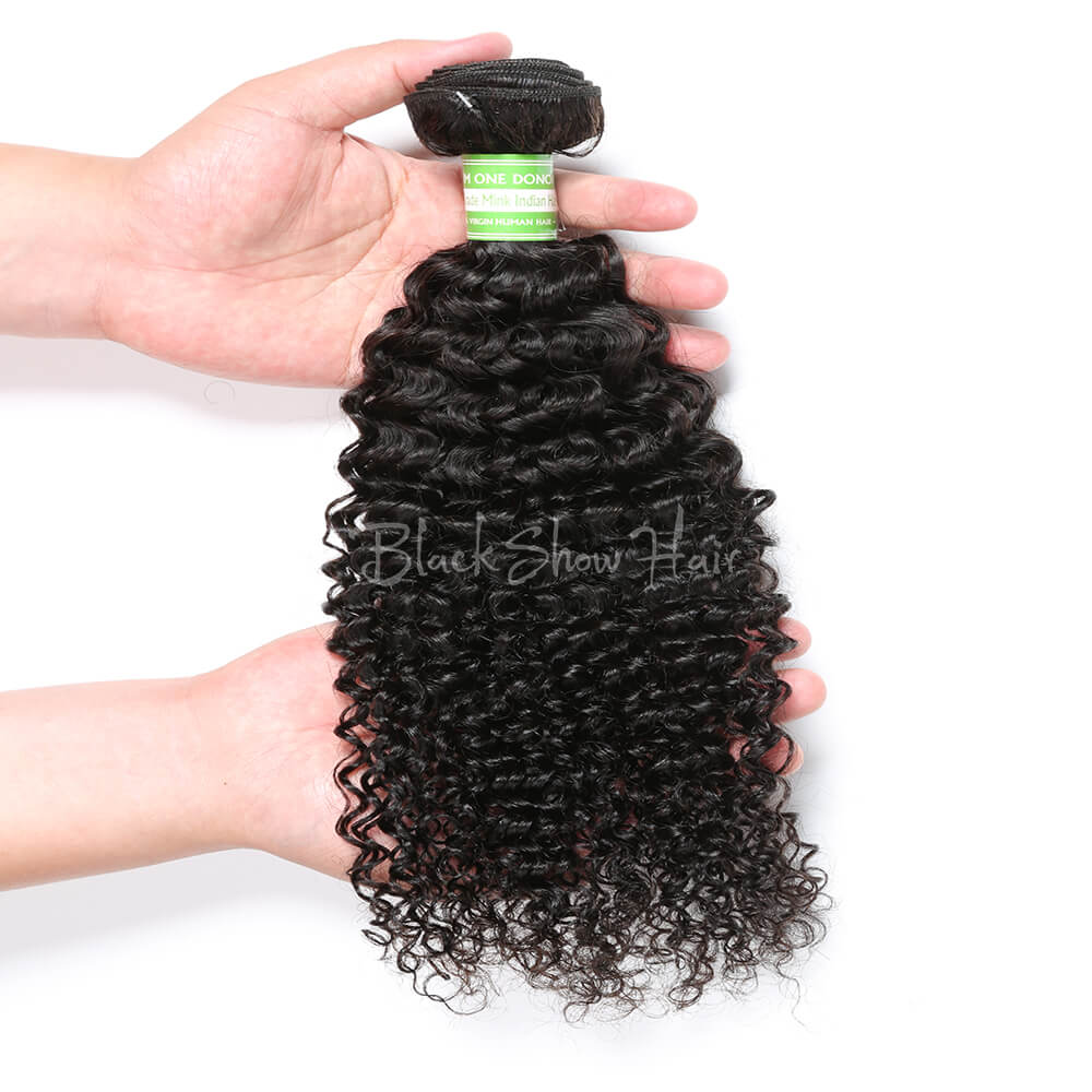 Virgin Indian Jerry Curly Hair Bundles - Black Show Hair