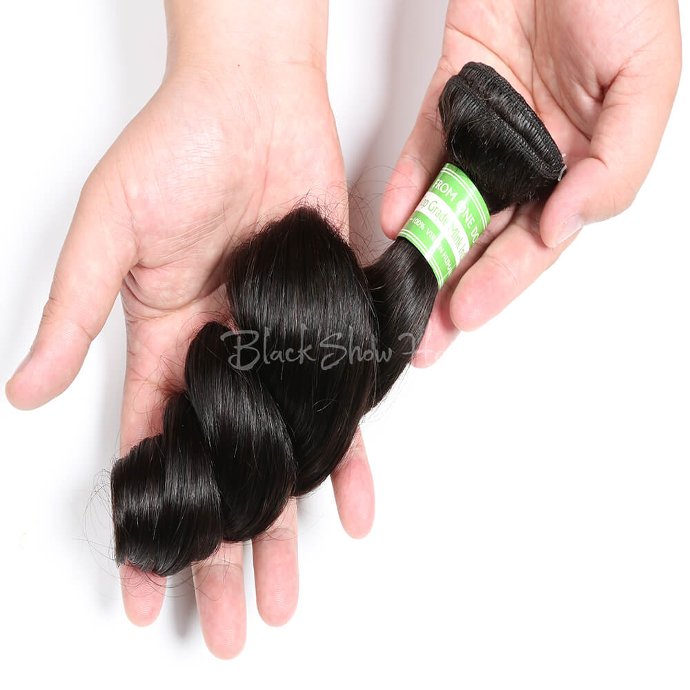 Virgin Indian Loose Wave Hair Bundles - Black Show Hair