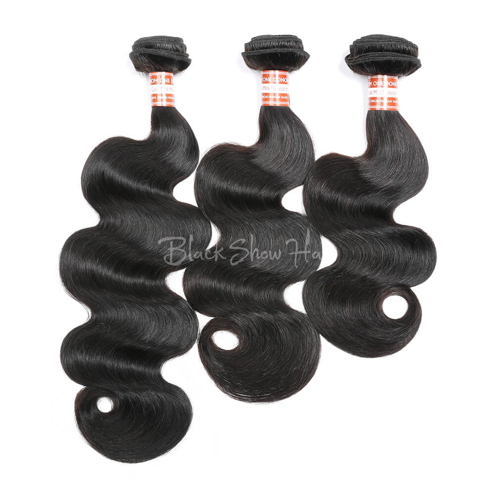 Virgin Malaysian Body Wave Hair Bundle - Black Show Hair
