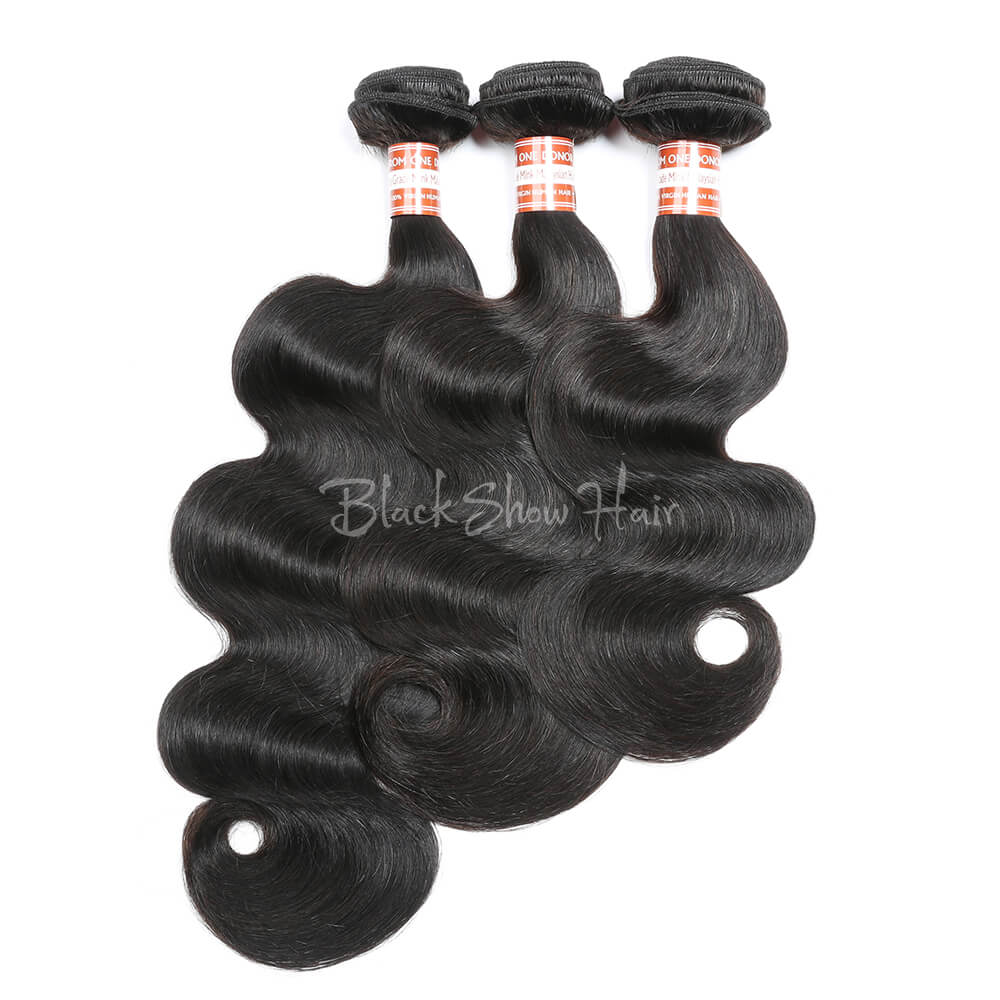 Virgin Malaysian Body Wave Hair Bundle - Black Show Hair