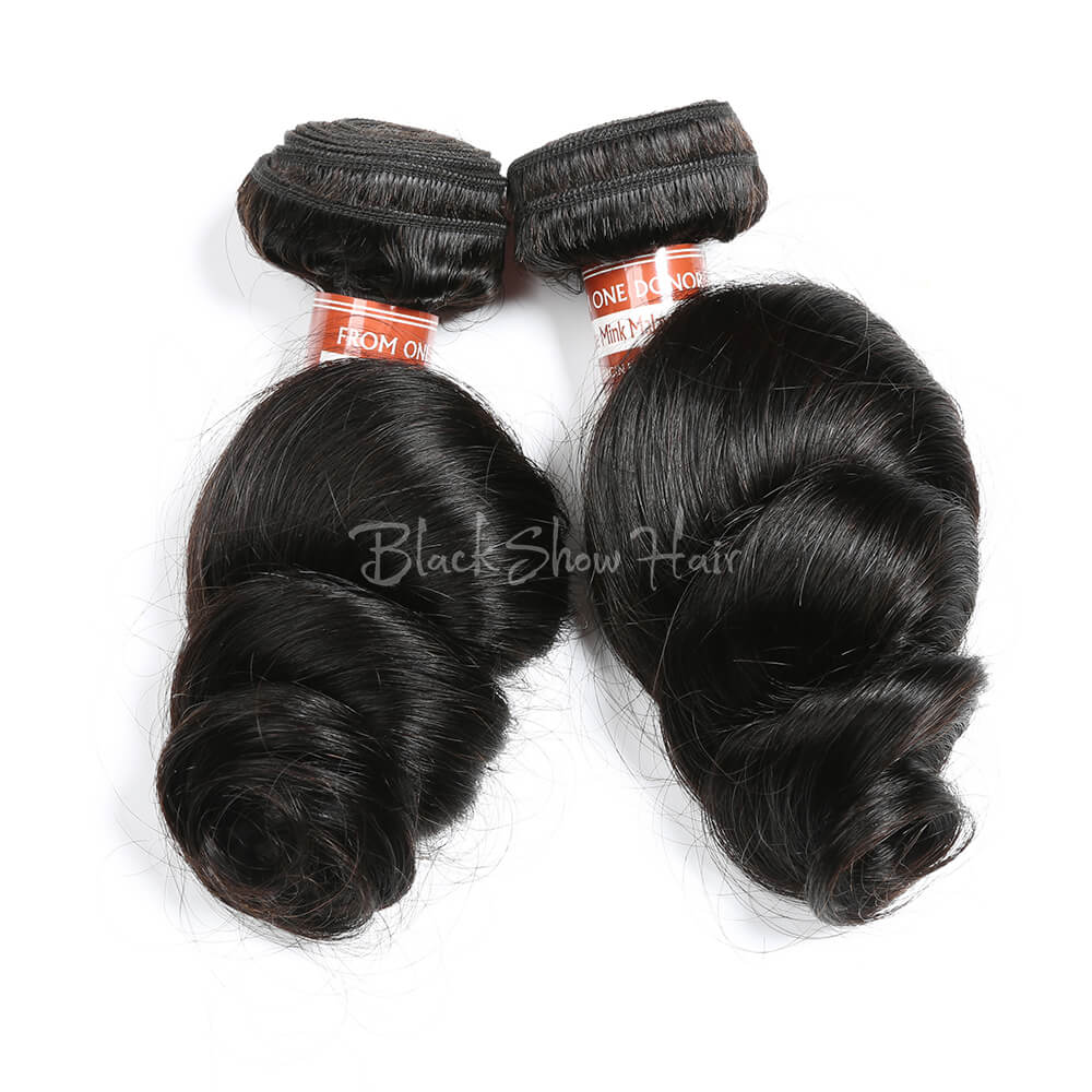 Virgin Malaysian Loose Wave Hair Bundle - Black Show Hair