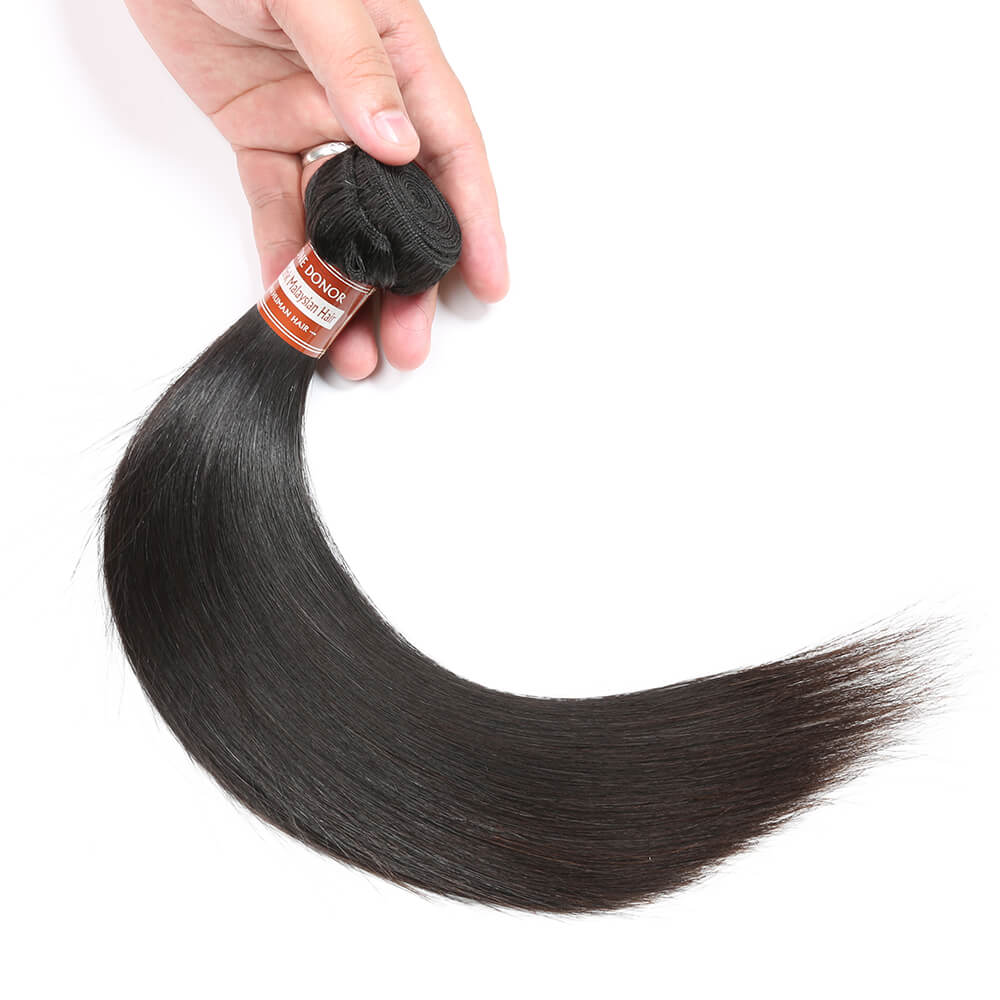 Virgin Malaysian Straight Hair Bundle - Black Show Hair