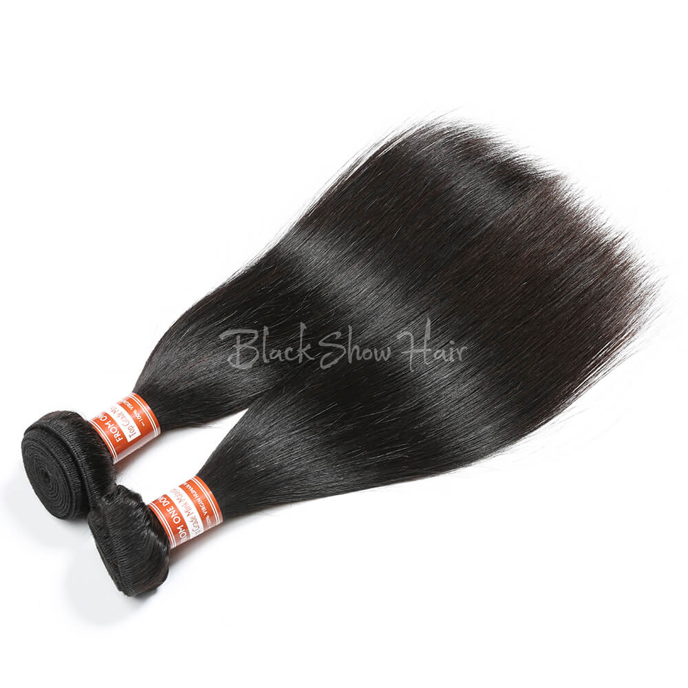 Virgin Malaysian Straight Hair Bundle - Black Show Hair
