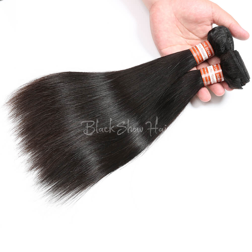 Virgin Malaysian Straight Hair Bundle - Black Show Hair