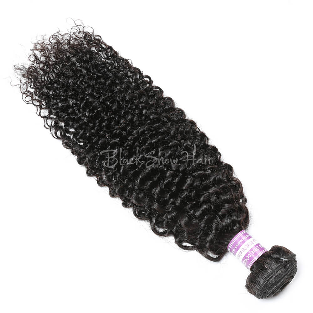 Virgin Peruvian Jerry Curly Hair Bundles - Black Show Hair