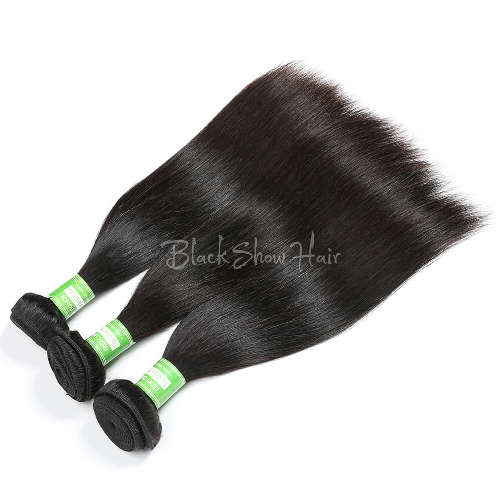 Virgin Indian Straight Hair Bundles - Black Show Hair