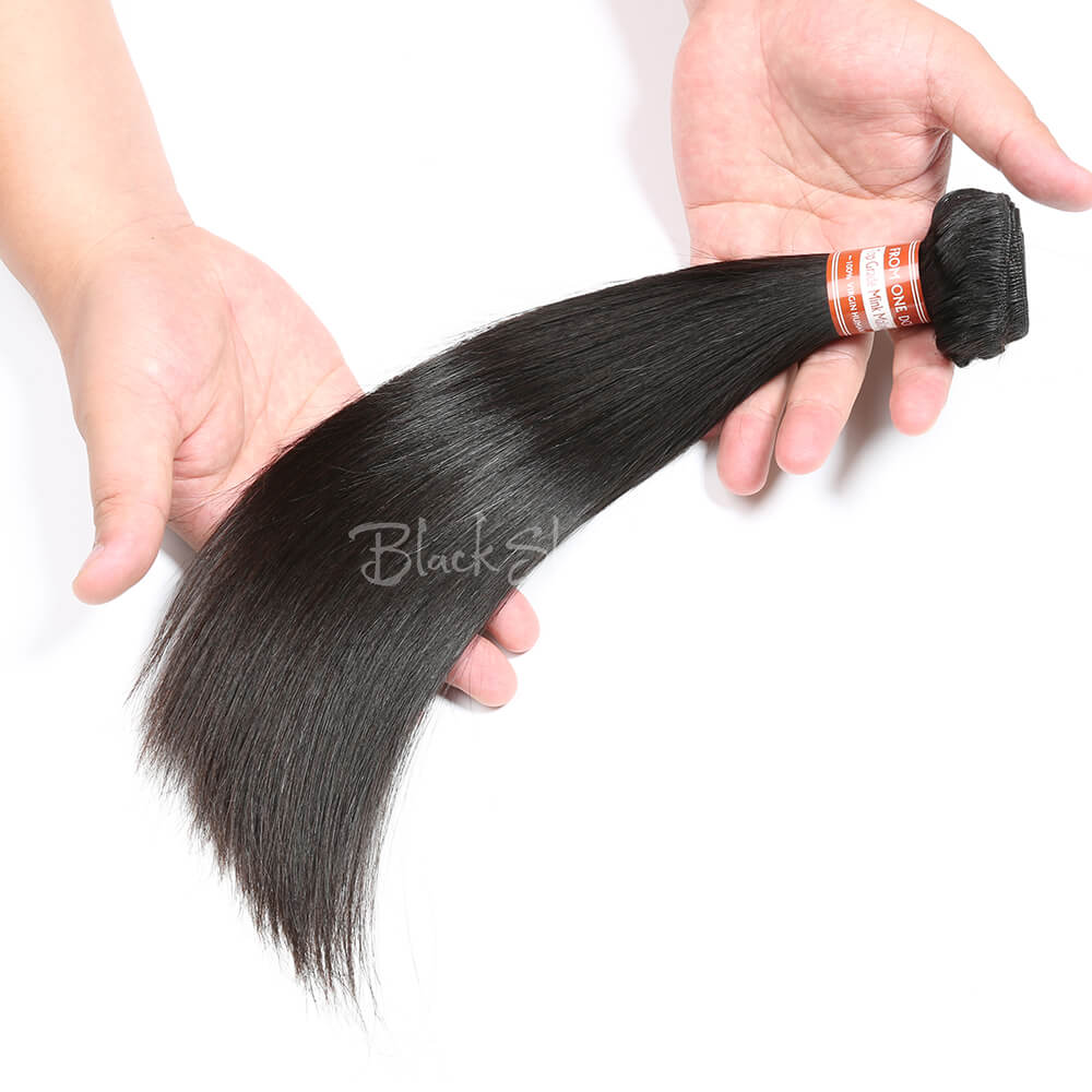 Virgin Malaysian Straight Hair Bundle - Black Show Hair