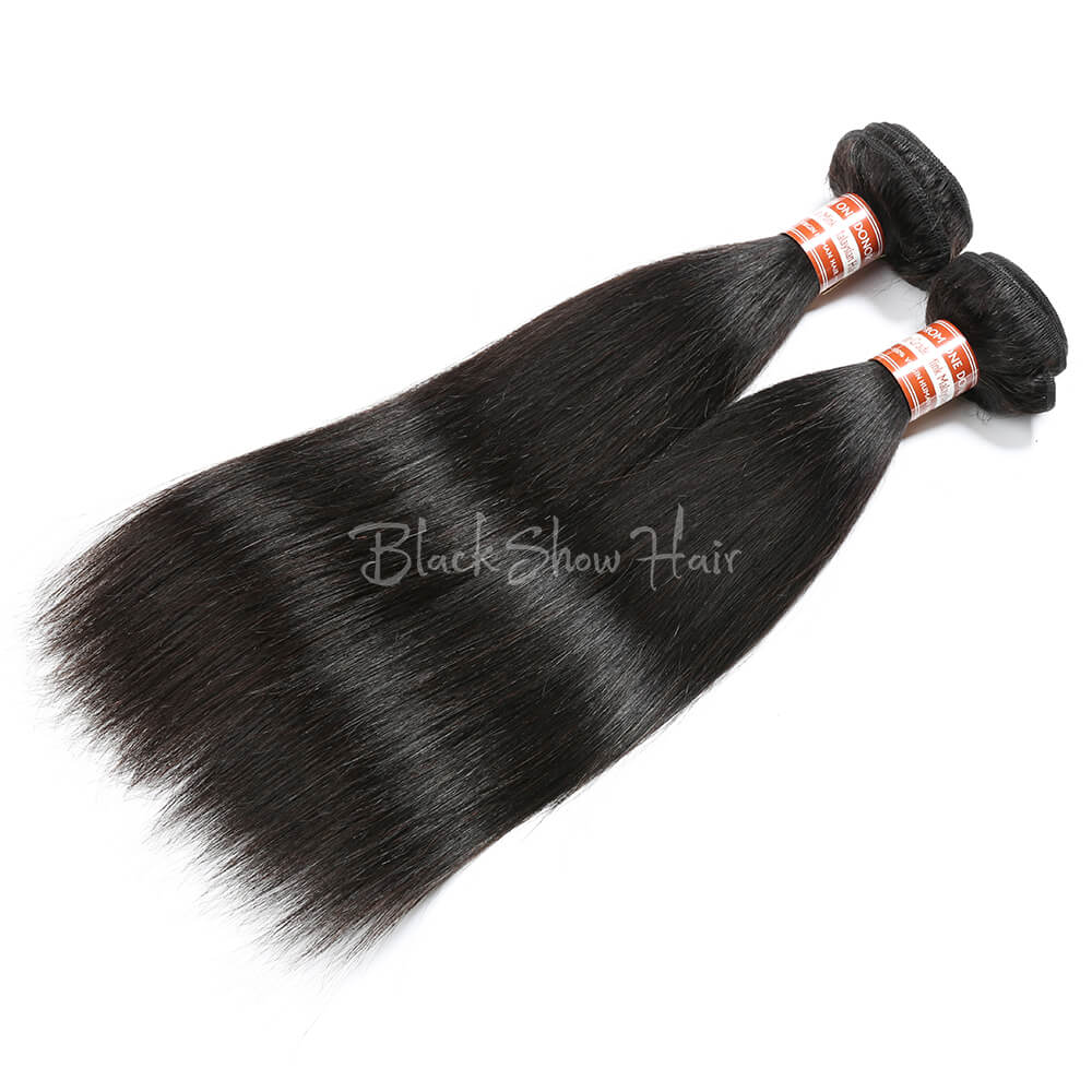 Virgin Malaysian Straight Hair Bundle - Black Show Hair