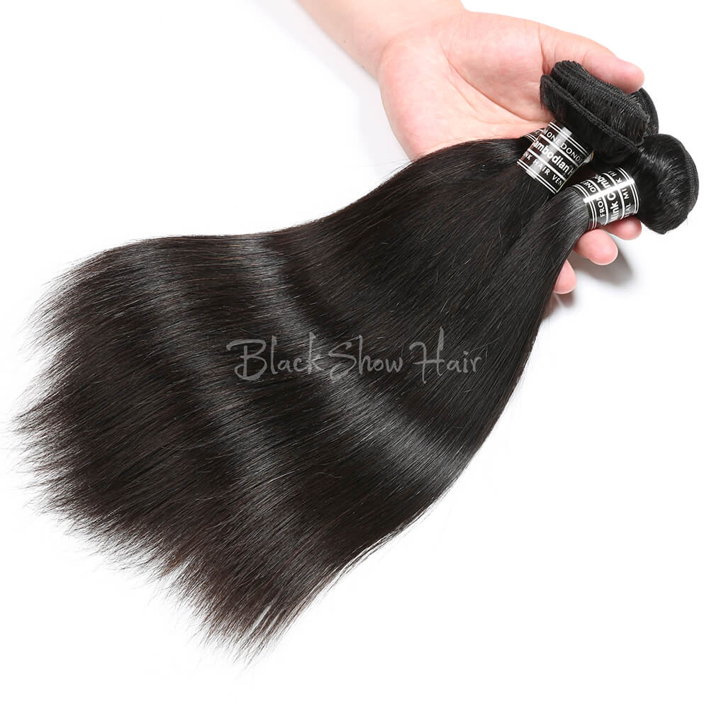Virgin Cambodian Straight Hair Bundles - Black Show Hair