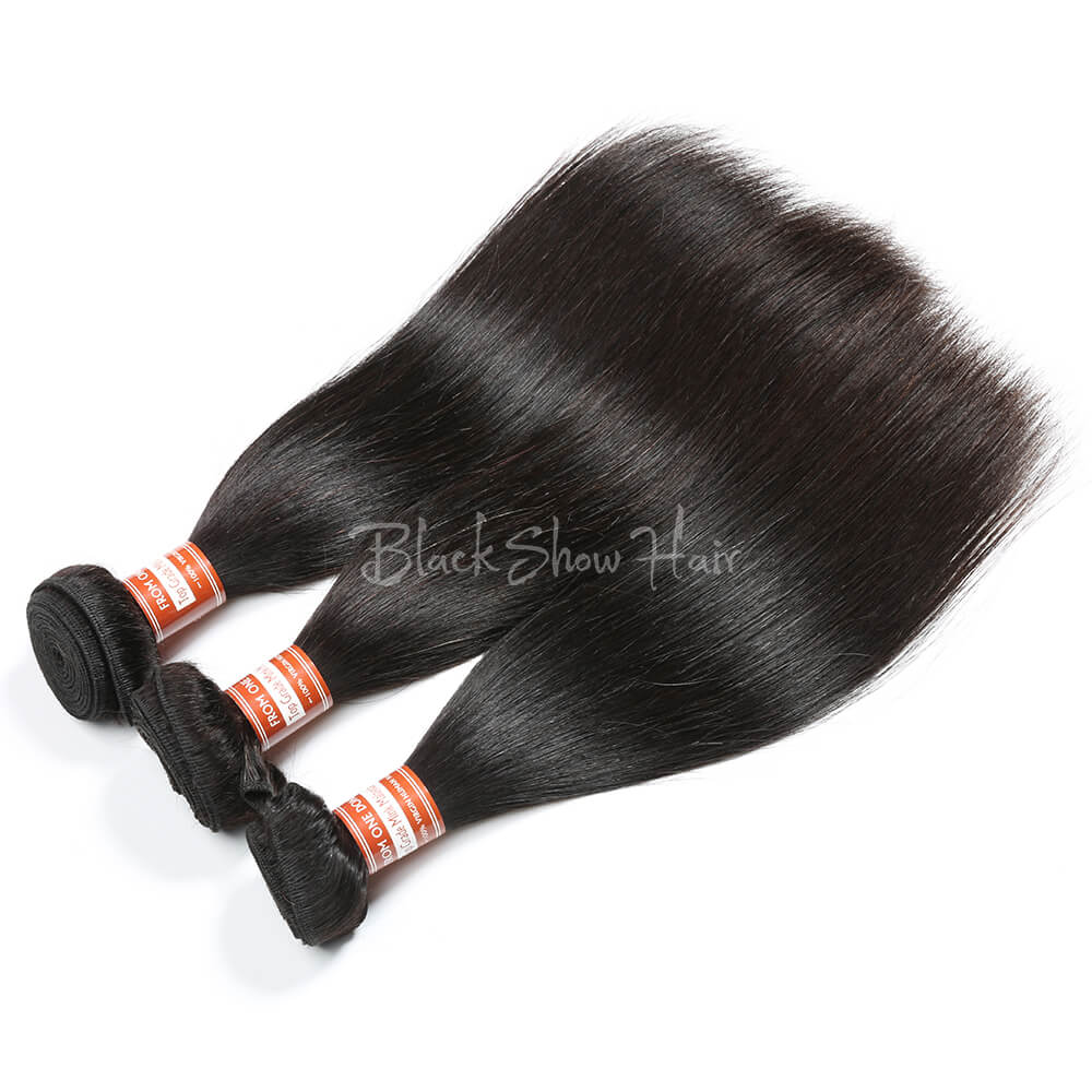Virgin Malaysian Straight Hair Bundle - Black Show Hair