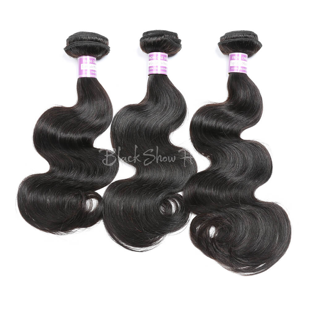 Virgin Peruvian Body Wave Hair Bundles - Black Show Hair