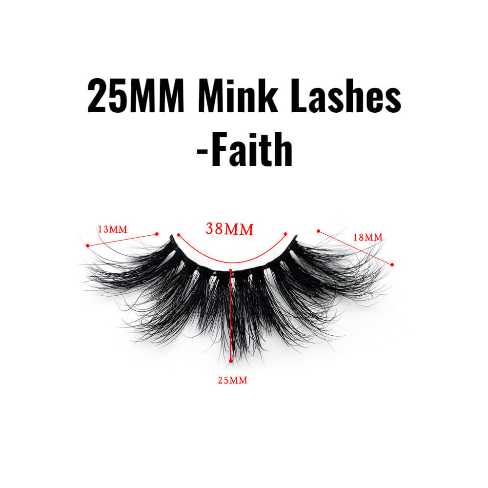 25mm mink lashes Faith