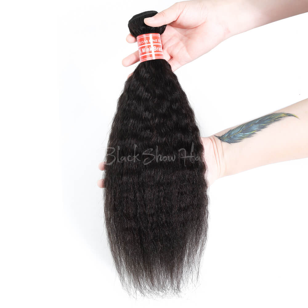 mink Brazilian hair kinky straight hair 1 bundle