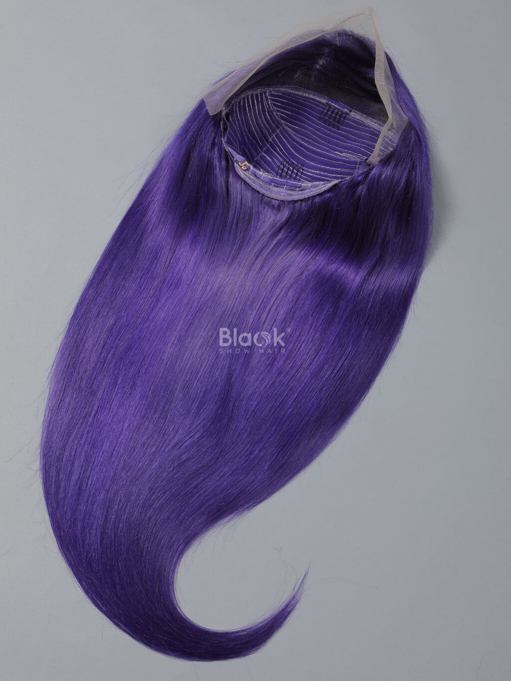 blue transparent lace 13x4 frontal wig straight hair 5