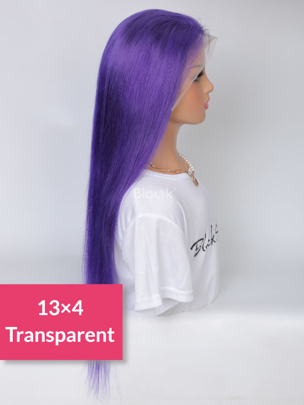 blue transparent lace 13x4 frontal wig straight hair