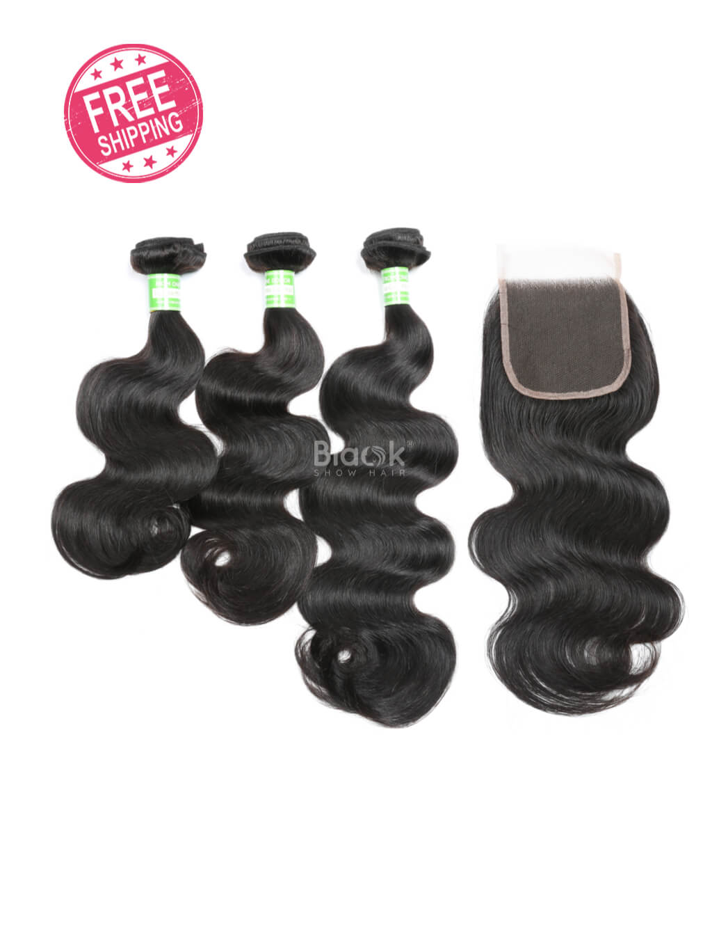 body wave bundles with closure 4x4 indian hair